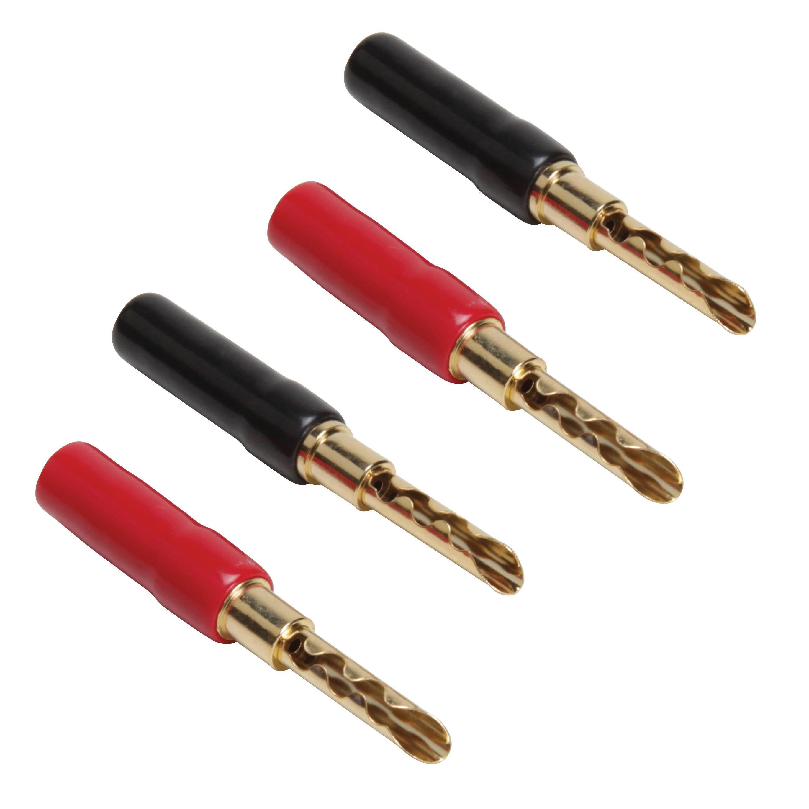 アクセサリー banana Gold Plated Banana Plug Connectors 14-8 AWG 4 Pcs. Set Screw-Type
